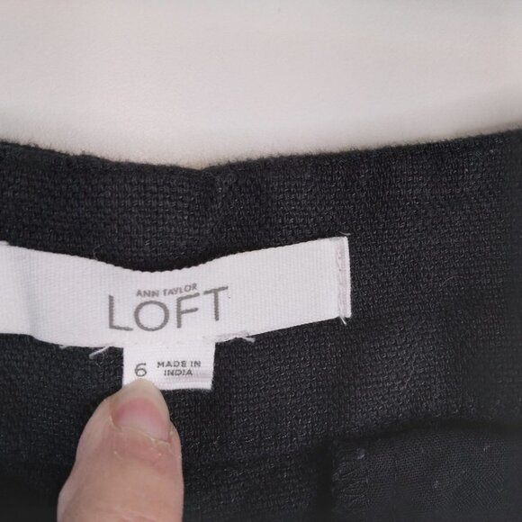 Ann Taylor Loft The Riviera Short Black Fringe Hem Size 6 - Picture 8 of 10